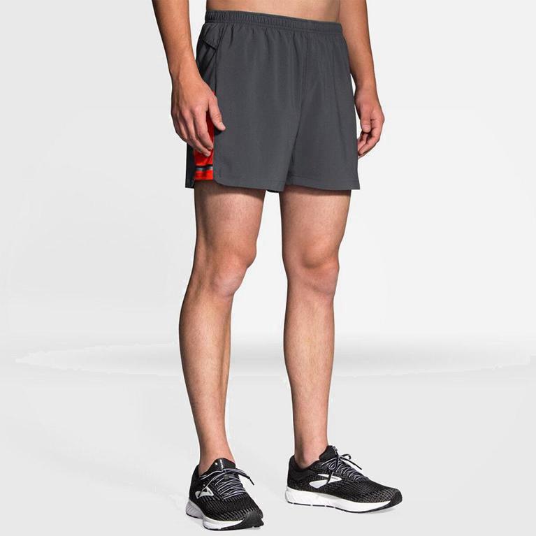 Brooks Sherpa 5 Mens Running Shorts Ireland Grey (UDVA-21056)